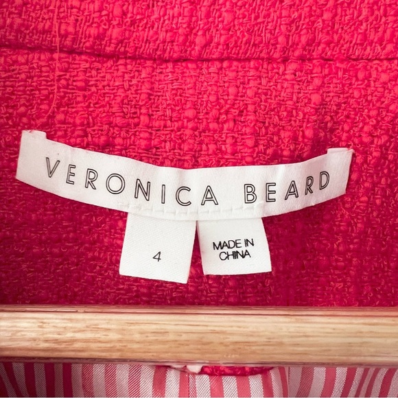 VERONICA BEARD | Nayeli Dickey Blazer Jacket
Tweed Cotton Blend Watermelon Coral - Picture 8 of 10